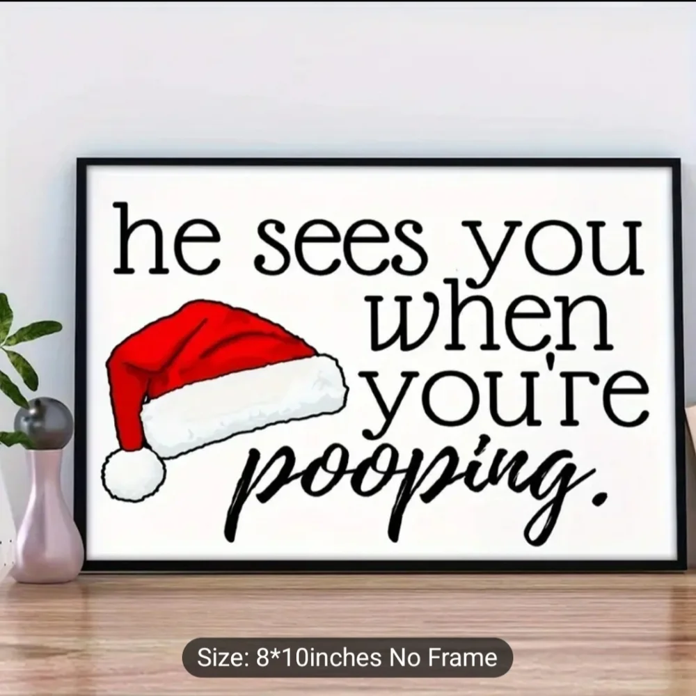 Funny Christmas Bathroom Decor
